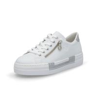 Rieker Femme Baskets N49C2, Dame Baskets Basses,Semelle intérieure Amovible,Chaussures de Rue,Loisirs,Sport,Blanc (Weiss / 81),38 EU / 5 UK
