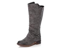 Rieker Femme Bottes 94652, Dame Bottes d'hiver,Hydrofuge,riekerTEX,Bottes à Tige Longue,fourré,imperméable,Chaud,Gris (Grau / 45),39 EU / 6 UK