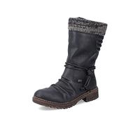 Rieker Femme Bottes Z4755, Dame Bottes d'hiver,Hydrofuge,riekerTEX,imperméable,Bottes d'hiver,Bottes à Lacets,fourré,Noir (Schwarz / 00),37 EU / 4 UK