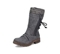 Rieker Femme Bottes Z4756, Dame Bottes d'hiver,Hydrofuge,riekerTEX,fourré,imperméable,Bottes d'hiver,Bottes à Lacets,tex,Gris (Grau / 45),39 EU / 6 UK