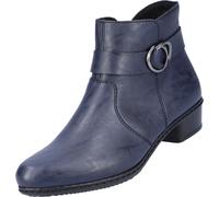Rieker Femme Bottine élégante lanières décoratives anneaux métalliques fermeture éclair Y0775, Taille:39 EU, Couleur:Bleu