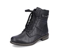 Rieker Femme Bottines 71248, Dame Bottines à Lacets,Bottes,Chukka Boot,Bottes Courtes,Bottes à Lacets,Noir (Schwarz / 00),37 EU / 4 UK