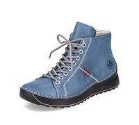 Rieker Femme Bottines 71510, Dame Bottines à Lacets,Botte,Demi-Botte,Botte à Lacets,Chaussure de Transition,Bleu (Blau / 14),36 EU / 3.5 UK