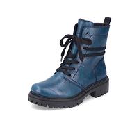 Rieker Femme Bottines 72675, Dame Bottines à Lacets,Chaussure de Transition,Botte,Demi-Botte,Botte à Lacets,Bleu (Blau / 12),38 EU / 5 UK