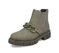 Rieker Femme Bottines M3873, Dame Bottines Chelsea,Bottes d'hiver,Demi-Bottes,Bottines,Bottes de Glisse,fourré,Vert (grün / 52),37 EU / 4 UK