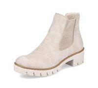 Rieker Femme Bottines X5772, Dame Bottines Chelsea,Demi-Bottes,Bottines,Bottes de Glisse,Plat,Beige (Beige / 60),42 EU / 8 UK