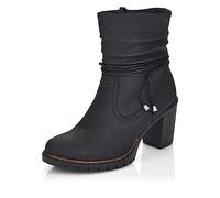 Rieker Femme Bottines Y2591, Dame Bottines,Bottillons,Chaussure de Transition,Chaussure d'hiver,Bottes,Botte,Demi-Botte,Noir (Schwarz / 01),40 EU / 6.5 UK