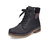 Rieker Femme Bottines Y7418, Dame Bottines à Lacets,Bottes,Chukka Boot,Bottes Courtes,Bottes à Lacets,Noir (Schwarz / 00),37 EU / 4 UK