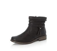 Rieker Bottines femme Z4953 – Semelle plate – Noir – 38 EU / UK 5