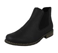 Rieker Femme Bottines Z4994, Dame Chelsea Boot, Bottes,Demi-Bottes,Bottes à la Cheville,Bootie,enfilez des Bottes,Plat,Schwarz/Schwarz,38 EU / 5 UK