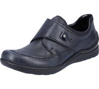 Rieker Femme Chaussure basse extra large à fermeture Velcro confortable 48951, Taille:40 EU, Couleur:Bleu