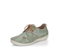 Rieker Femme Chaussures à Lacets 52528, Dame Chaussures Confortables,Semelle intérieure Amovible,Chaussure Basse Confort,Vert (grün / 52),42 EU / 8 UK
