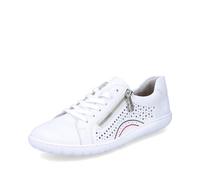 Rieker Chaussures femme 5282480 Cuir, talon plat, lacets – Blanc 41