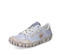 Rieker Femme Chaussures à Lacets L0314, Dame Chaussures Confortables,Chaussure Basse Confort,Lacets,Blanc (Weiss Kombi / 43),36 EU / 3.5 UK
