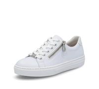 Rieker Femme Chaussures à Lacets L59L1, Dame Chaussures Confortables,Chaussure Basse Confort,Lacets,Confortable,Blanc (Weiss / 83),38 EU / 5 UK