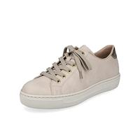 Rieker Femme Chaussures à Lacets L9800, Dame Chaussures de Sport lacées,Chaussure Basse,à Lacets,Sneaker,Beige (Beige / 80),36 EU / 3.5 UK