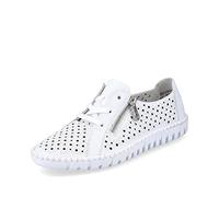 Rieker Femme Chaussures à Lacets M2300, Dame Chaussures Confortables,Chaussure Basse Confort,Lacets,Confortable,Blanc (Weiss / 80),36 EU / 3.5 UK
