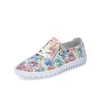 Rieker Femme Chaussures à Lacets M2306, Dame Chaussures Confortables,Chaussure Basse Confort,Lacets,Confortable,Blanc (Multi / 90),37 EU / 4 UK