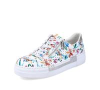 Rieker Femmes Baskets basses bleu / vert / rouge rouille / blanc, Gris 38