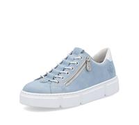 Rieker Femme Chaussures à Lacets N5952, Dame Chaussures de Sport lacées,Semelle intérieure Amovible,Sneaker,Bleu (Blau / 10),41 EU / 7.5 UK