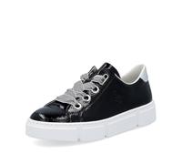 Rieker Femme Chaussures à Lacets N59A2, Dame Chaussures de Sport lacées,Semelle intérieure Amovible,Sneaker,Noir (Schwarz / 00),41 EU / 7.5 UK