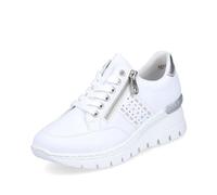 Rieker Femme Chaussures à Lacets N8321, Dame Chaussures de Sport lacées,Semelle intérieure Amovible,Blanc (Weiss / 80),39 EU / 6 UK
