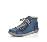 Rieker Femme Chaussures à Lacets Z1221, Dame Chaussures de Sport lacées,Semelle intérieure Amovible,Chaussure Basse,Lacets,Bleu (Blau / 14),36 EU / 3.5 UK
