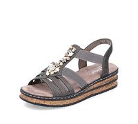 Rieker Femme Chaussures Basses 62949, Dame Mocassin,Chaussons,Pantoufles,Chaussures de Loisirs,entrée Ouverte,Beige (Beige / 45),38 EU / 5 UK