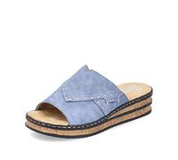 Rieker Femme Chaussures Basses 62987, Dame Mocassin,Chaussons,Pantoufles,Chaussures de Loisirs,entrée Ouverte,Bleu (Blau / 10),38 EU / 5 UK