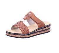 Rieker Femme Chaussures Basses 629K9, Dame Mocassin,Chaussons,Pantoufles,Chaussures de Loisirs,entrée Ouverte,Marron (Braun / 24),41 EU / 7.5 UK