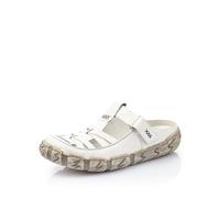 Rieker Femme Chaussures Basses L0396, Dame Mocassin,Chaussons,Pantoufles,Chaussures de Loisirs,entrée Ouverte,Blanc (Weiss / 80),36 EU / 3.5 UK