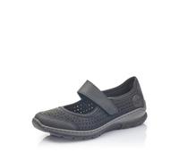 Rieker Femme Chaussures Basses L32B5, Dame Chaussures Basses avec Velcro,Velcro,Chaussure de Ville,Sneaker,Noir (Schwarz / 00),37 EU / 4 UK