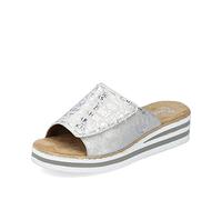 Rieker Femme Chaussures Basses V0290, Dame Mocassin,Chaussons,Chaussures de Loisirs,entrée Ouverte,Argent (Silber/Platin / 90),40 EU / 6.5 UK
