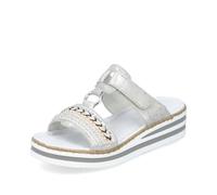 Rieker Femme Chaussures Basses V02M6, Dame Mocassin,Chaussons,Pantoufles,Chaussures de Loisirs,entrée Ouverte,Gris (Grau / 40),40 EU / 6.5 UK