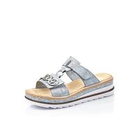 Rieker Femme Chaussures Basses V7986, Dame Mocassin,Chaussons,Chaussures de Loisirs,Pantoufles,entrée Ouverte,Bleu (Blau / 12),39 EU / 6 UK