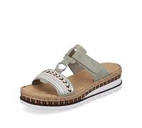 Rieker Femme Chaussures Basses V79M6, Dame Mocassin,Chaussons,Pantoufles,Chaussures de Loisirs,entrée Ouverte,Vert (grün / 52),36 EU / 3.5 UK