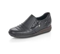 Rieker Femme Damen Halbschuhe Schwarz Mocassin, Noir, 38 EU