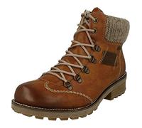 Rieker Wool Ladies Water-Resistant Lace Up Ankle Boots 41 Medium Tan (Cayenne)