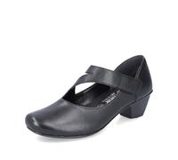 Rieker Femme Escarpins 41793, Dame Escarpins Slingback,Slingback,Bracelet à la Cheville,Cuir,Confortable,Noir (Schwarz / 02),40 EU / 6.5 UK