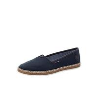 Rieker Femme Espadrilles M2278, Dame Chaussures Plates,Chaussures Basses,Chaussures d'été,Slipper,tressés,maritimes,Bleu (Blau / 14),41 EU / 7.5 UK