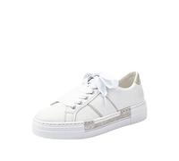 Rieker Femme Frühjahr/Sommer N4902 Sneakers Basses, Blanc (Weiss/Fog-Silver/ 81 81), 40 EU