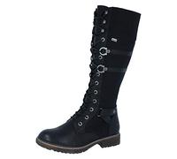 Rieker Femme Herbst/Winter Bottes Hautes, Noir (Schwarz/Schwarz 00), 37 EU