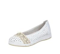 Rieker Femme L3062 Ballerine, Blanc, 38 EU