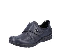 Rieker Femme Mocassin, Simili cuir, Bleu, 36 EU