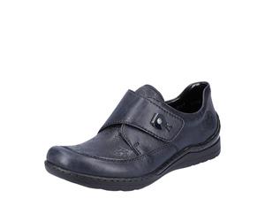 Rieker Femme Mocassin, Simili cuir, Bleu, 36 EU