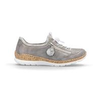 Rieker - Sneakers Platine à Semelle Blanche et à Talon compensé Bas avec Slip-on