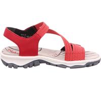 Rieker Femme Sandale Trekking Outdoor Stretch Velcro étroit 68871, Taille:37 EU, Couleur:Rouge
