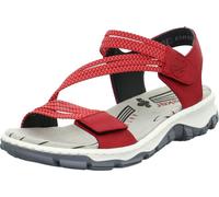 Rieker Femme Sandale Trekking Outdoor Stretch Velcro étroit 68871, Taille:39 EU, Couleur:Rouge