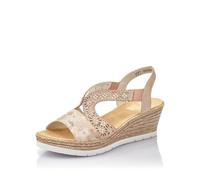 Rieker Femme Sandales 61916, Dame Sandales à Plateforme,Sandale à Plateforme,Chaussure d'été,Confortable,Semelle épaisse,Rose (Rosa / 31),38 EU / 5 UK