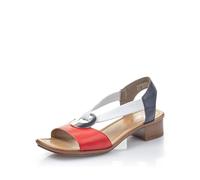 Rieker Femme Sandales 62662, Dame Sandales Fines,Chaussure d'été,Sandale d'été,Confortable,Plate,Rouge (Rot Kombi / 35),41 EU / 7.5 UK